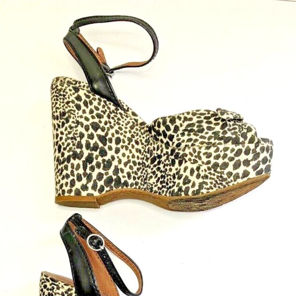 Lucky Brand Leopard Print Wedges - Picture 6 of 10